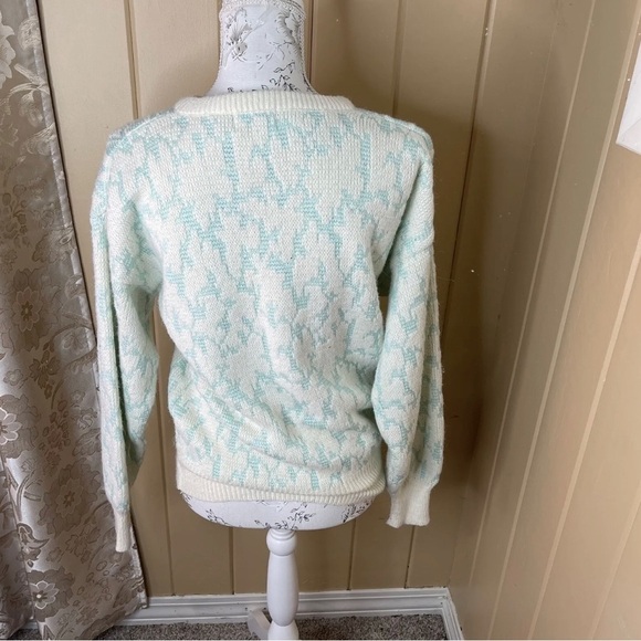 Vintage Snowflake Sweater Women's Size Medium Westbound Baby Blue Retro 80s - Picture 2 of 3